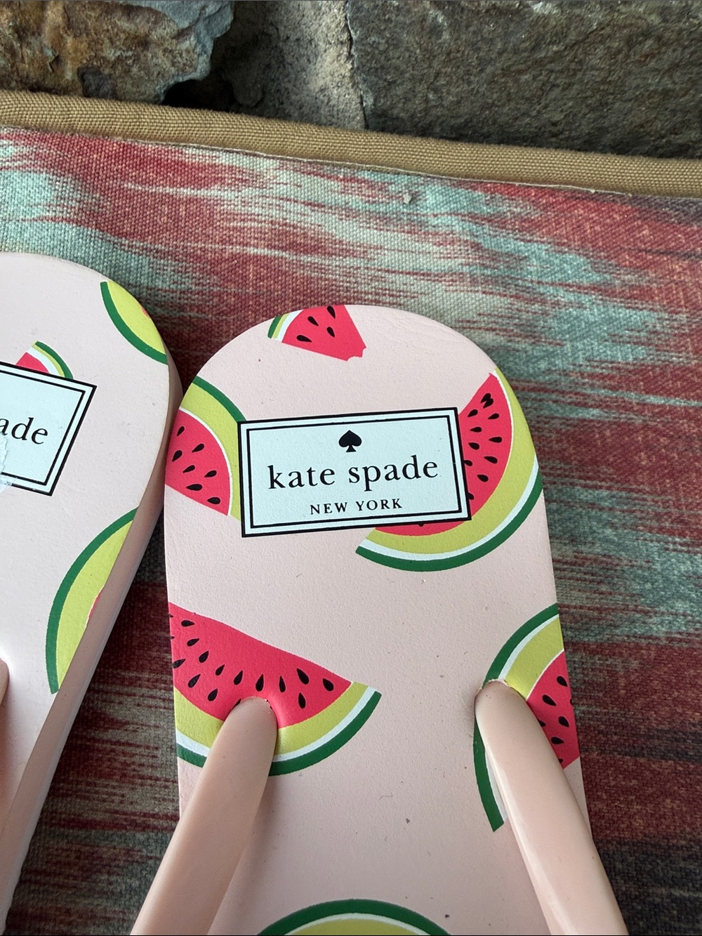 NEW Kate Spade New Fiji Watermelon Party/Pink Salt Flip Flops size 10 - Picture 4 of 7